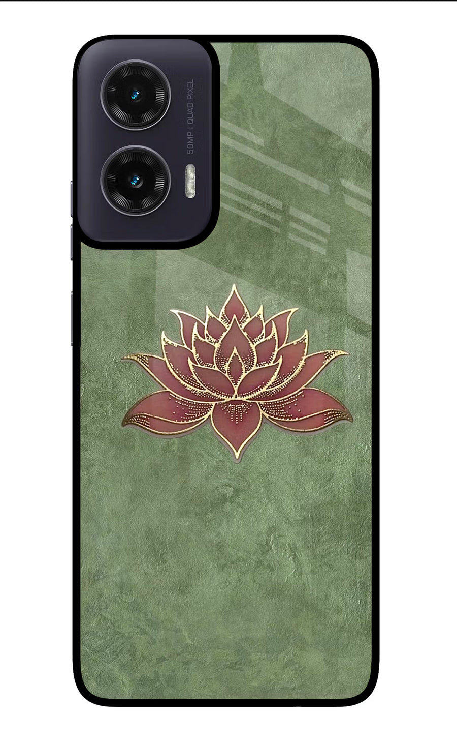 Lotus Grace Moto G35 5G Back Cover, Glass case
