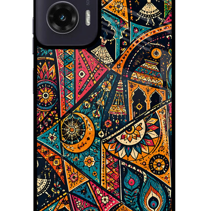 Folk Print Moto G35 5G Glass Case