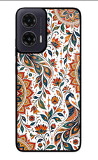 White Mayura Moto G35 5G Glass Case