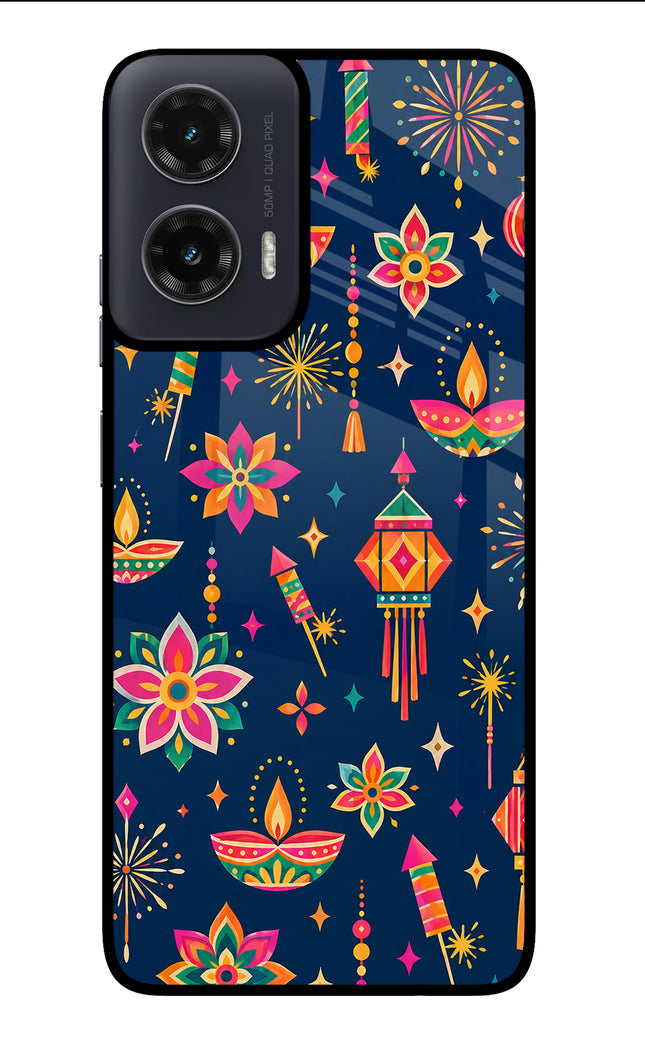 Festive Pop Moto G35 5G Glass Case Back Cover by Casekaro