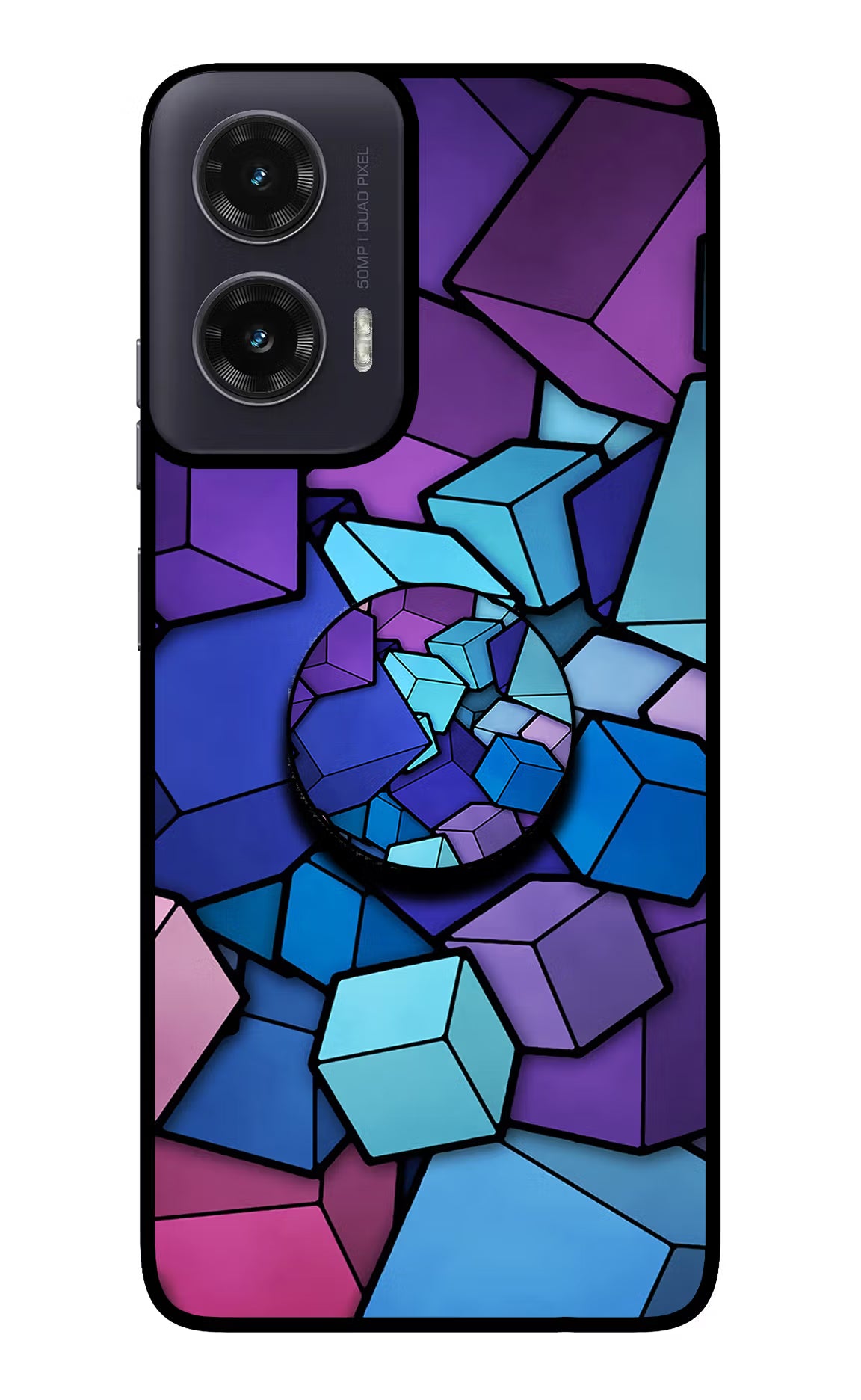 Cubic Abstract Moto G35 5G Pop Case by Casekaro