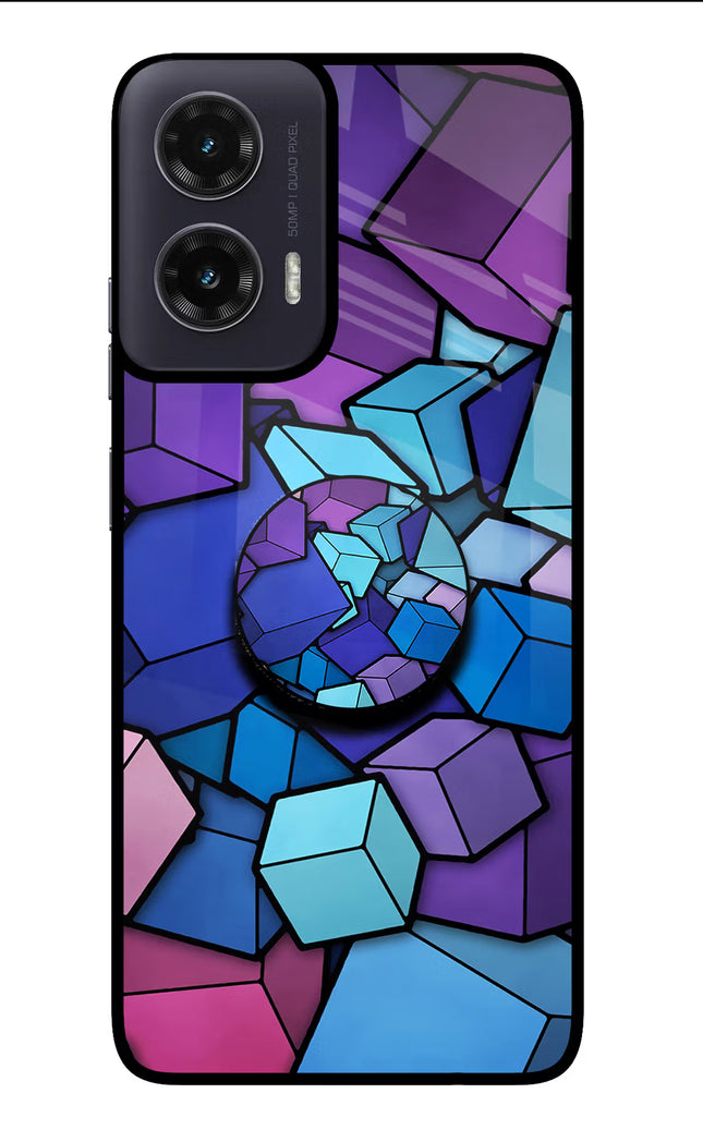 Cubic Abstract Moto G35 5G Pop Case by Casekaro