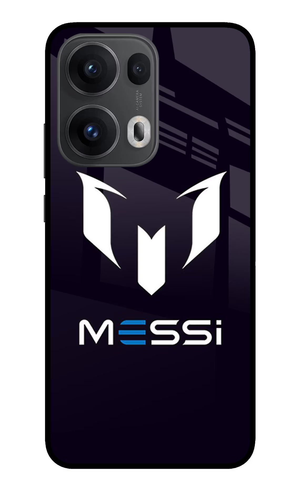 Messi Logo Oppo Reno13 Pro 5G Glass Case Back Cover by Casekaro