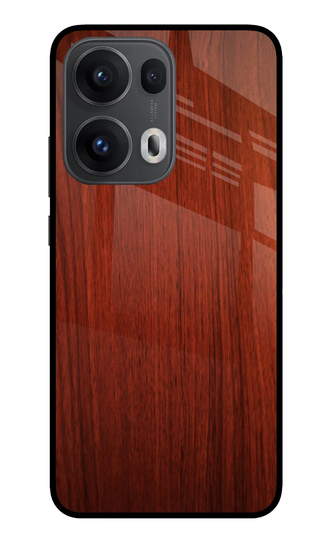 Wooden Plain Pattern Oppo Reno13 Pro 5G Glass Case