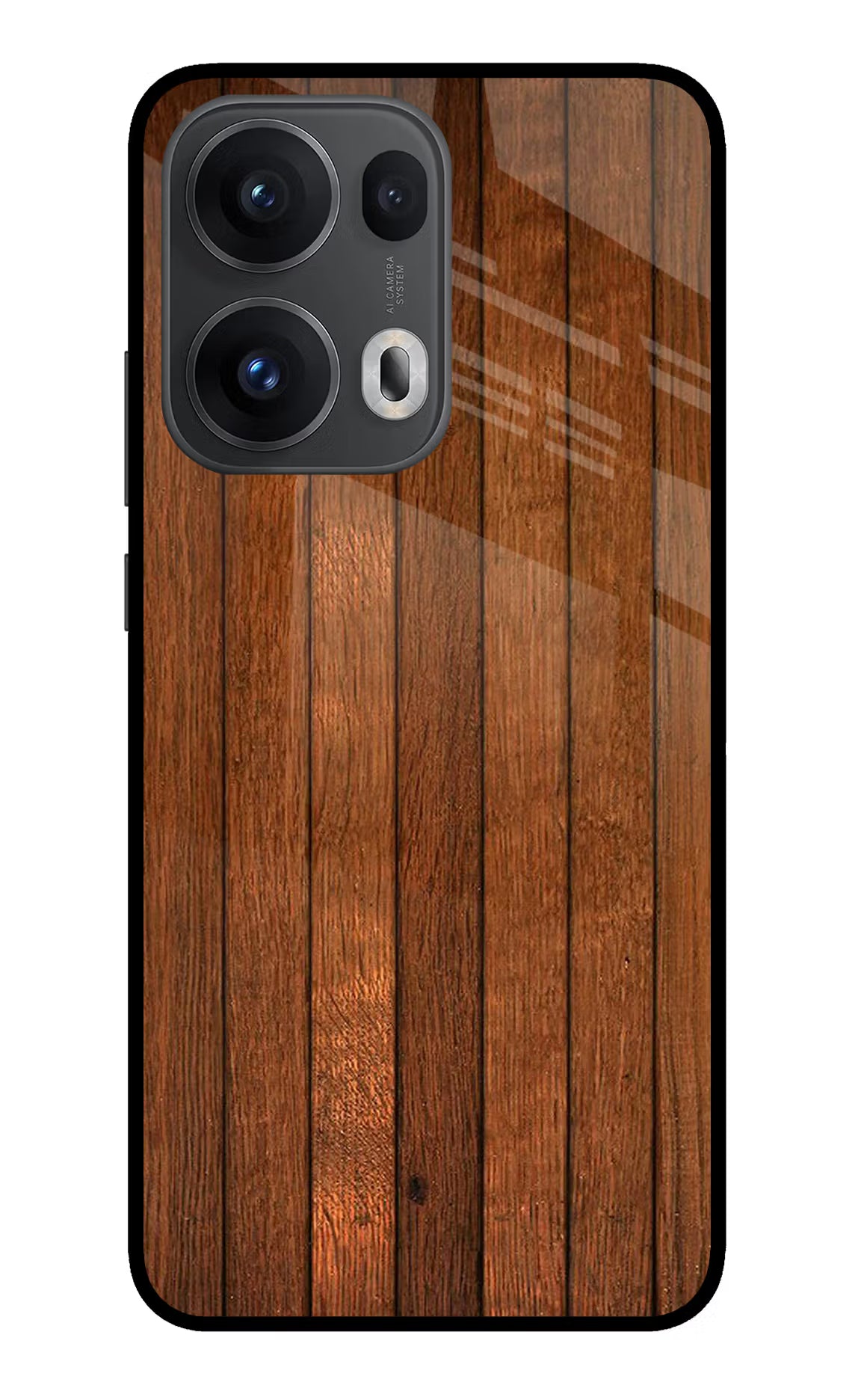 Wooden Artwork Bands Oppo Reno13 Pro 5G Glass Case