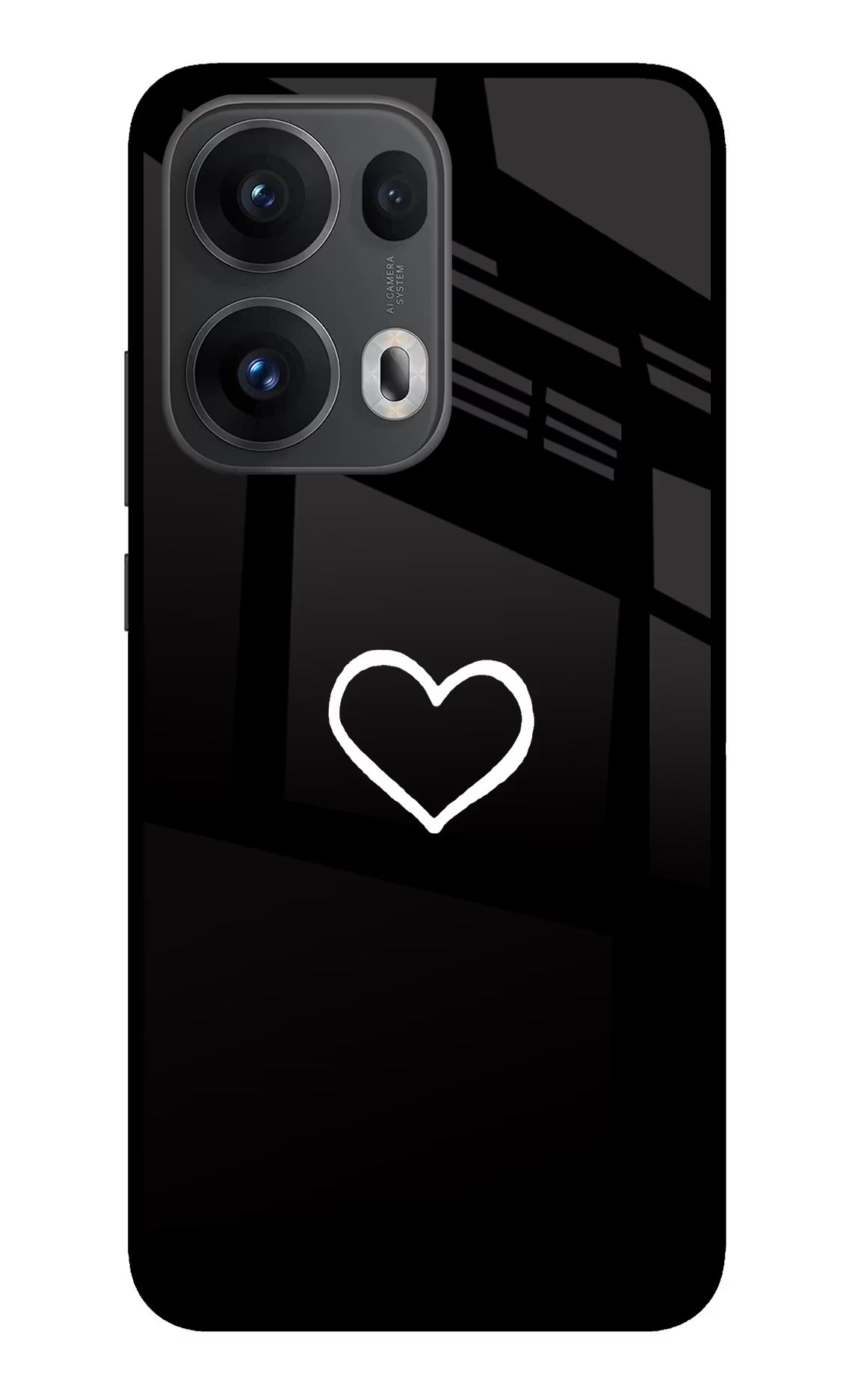 Heart Oppo Reno13 Pro 5G Glass Case Back Cover by Casekaro