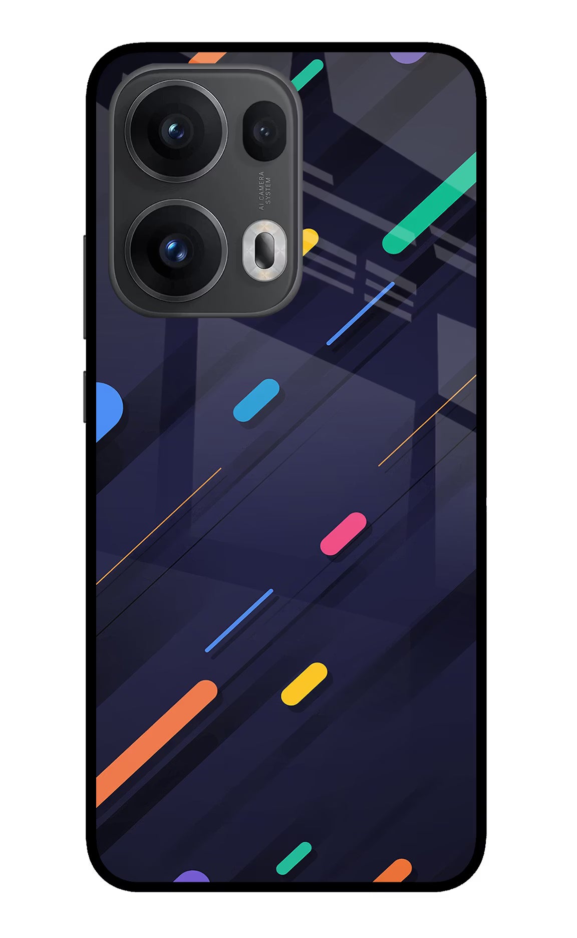 Abstract Design Oppo Reno13 Pro 5G Glass Case Back Cover by Casekaro
