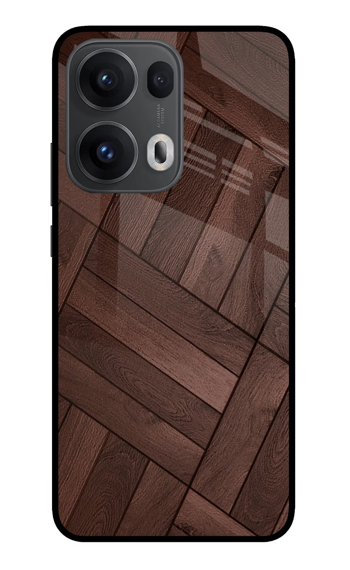 Wooden Texture Design Oppo Reno13 Pro 5G Glass Case Back Cover by Casekaro