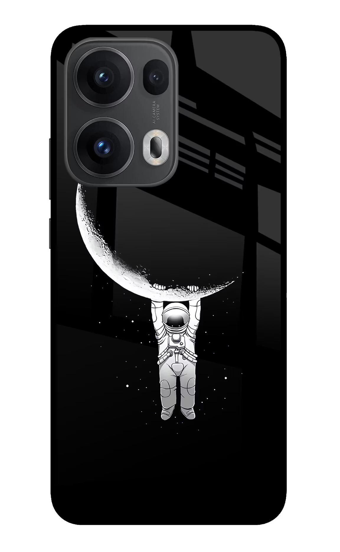 Moon Space Oppo Reno13 Pro 5G Glass Case Back Cover by Casekaro