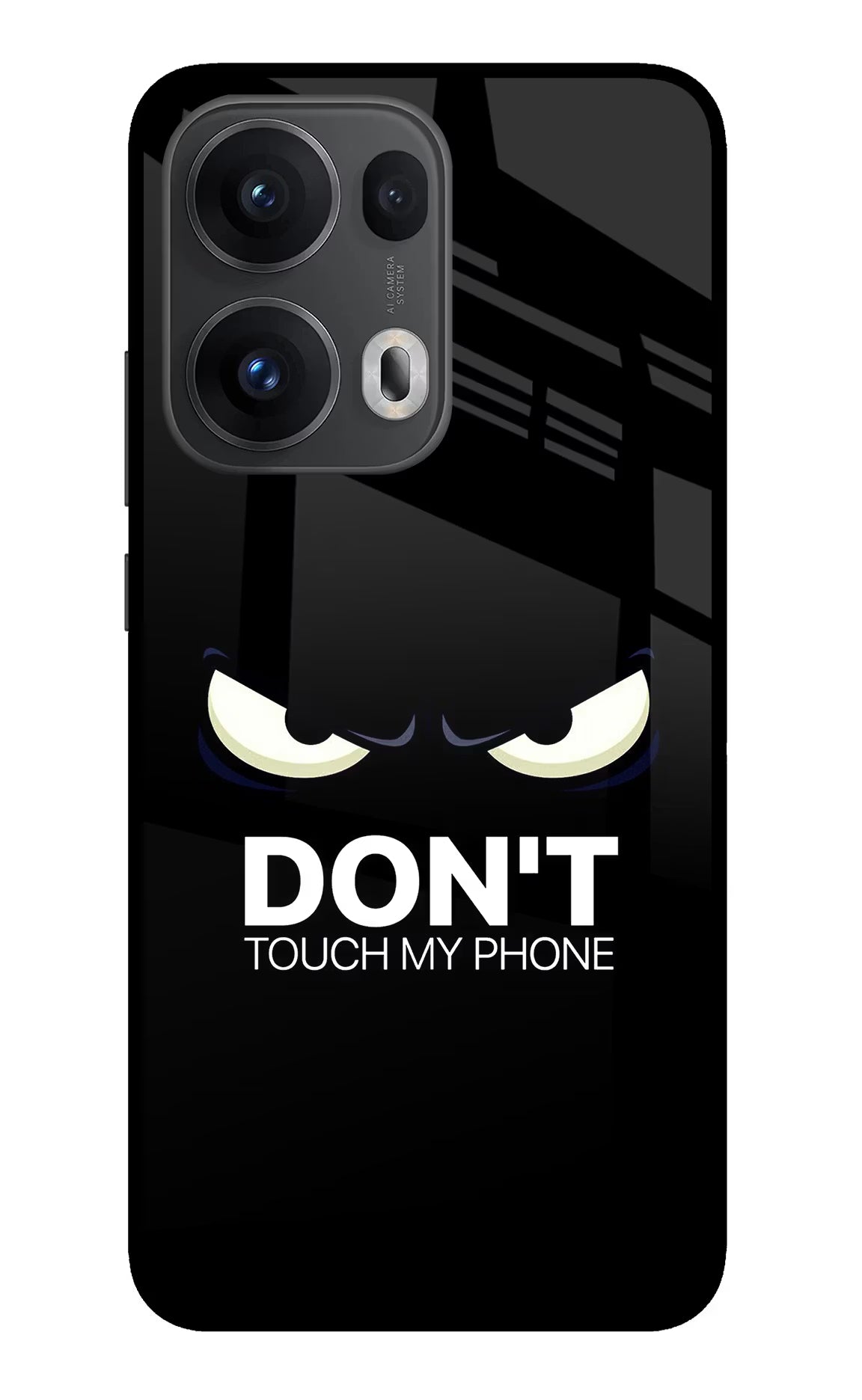 Don'T Touch My Phone Oppo Reno13 Pro 5G Glass Case Back Cover by Casekaro