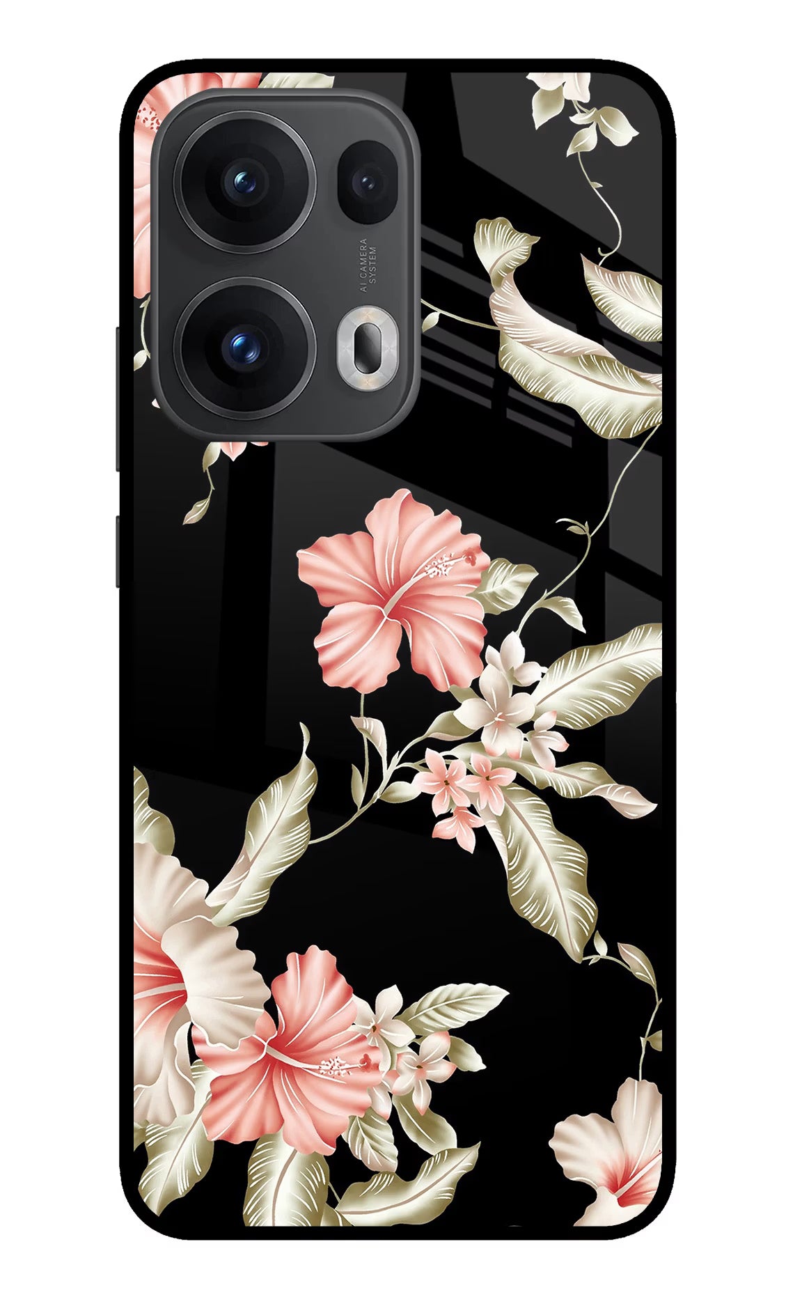 Flowers Oppo Reno13 Pro 5G Glass Case Back Cover by Casekaro