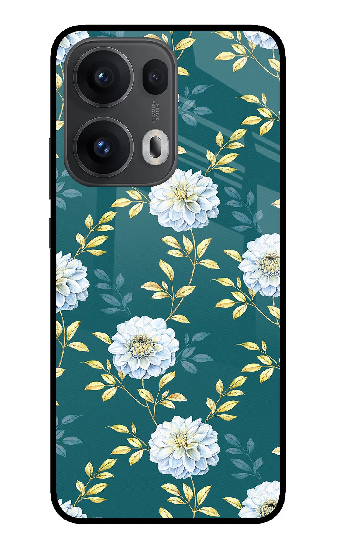Flowers Oppo Reno13 Pro 5G Glass Case Back Cover by Casekaro