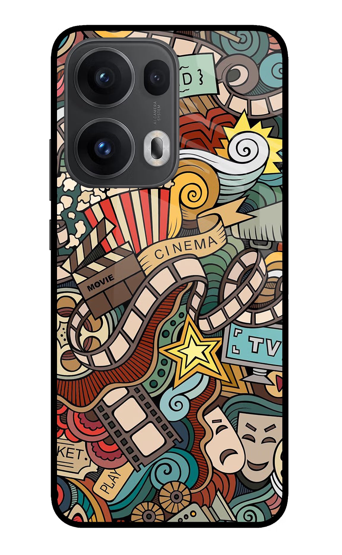 Cinema Abstract Oppo Reno13 Pro 5G Glass Case