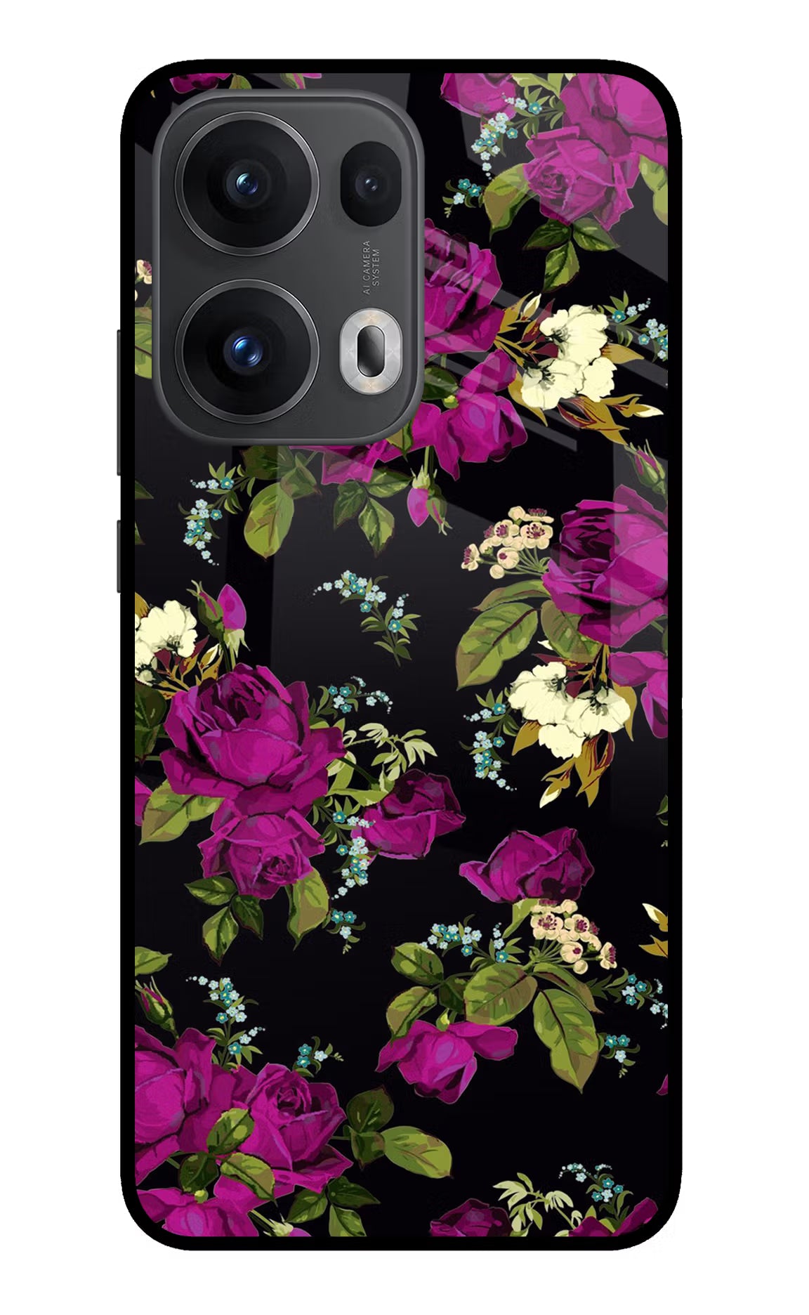 Flowers Oppo Reno13 Pro 5G Glass Case Back Cover by Casekaro