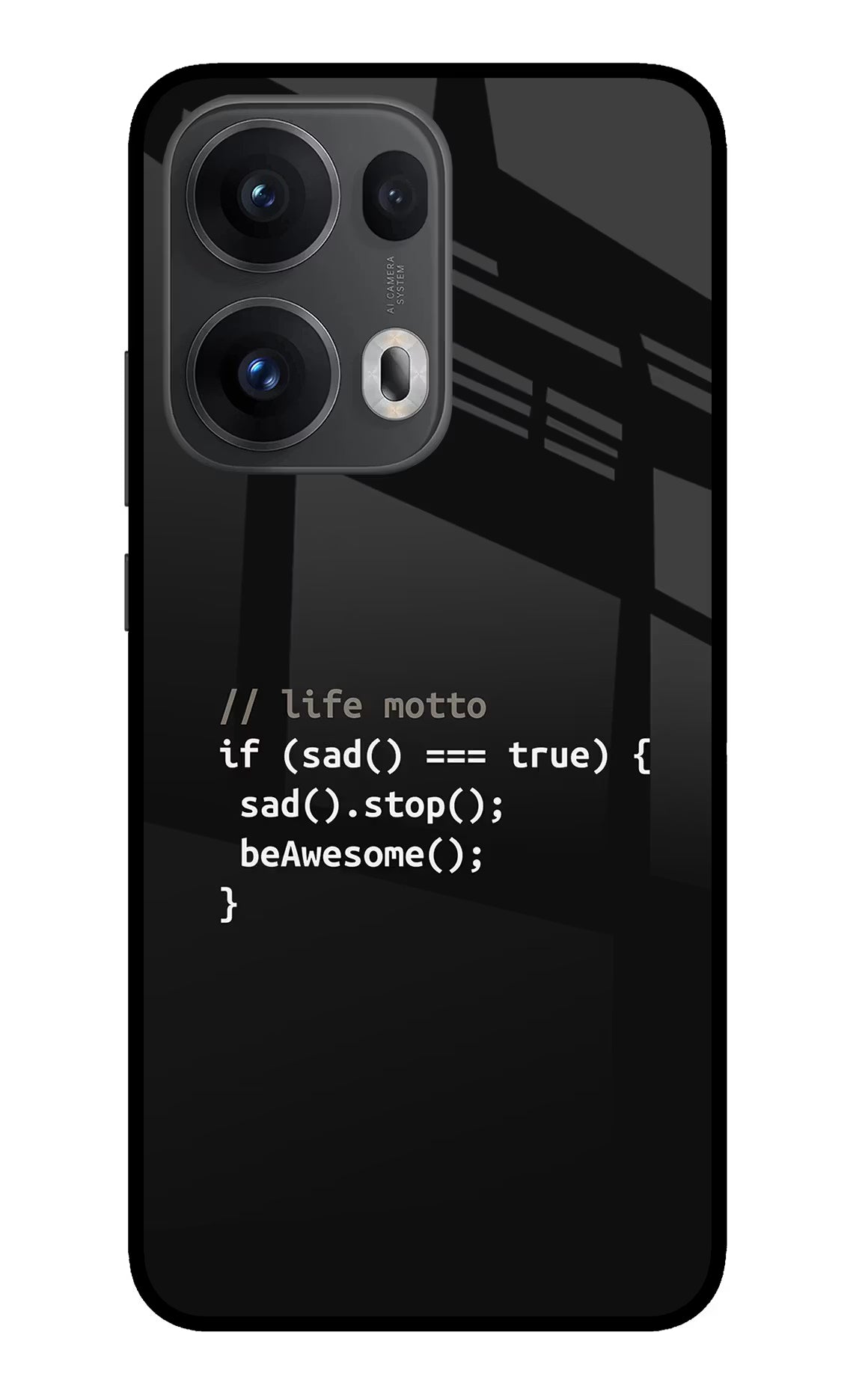 Life Motto Code Oppo Reno13 Pro 5G Glass Case Back Cover by Casekaro