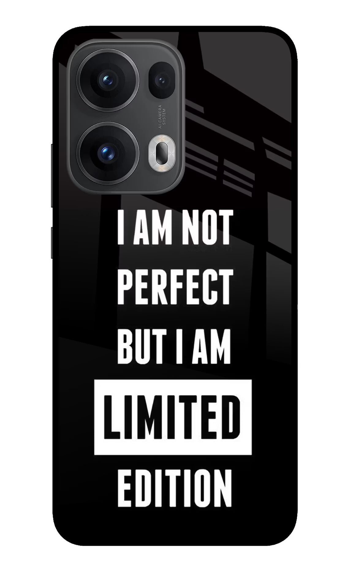 I Am Not Perfect But I Am Limited Edition Oppo Reno13 Pro 5G Glass Case Back Cover by Casekaro