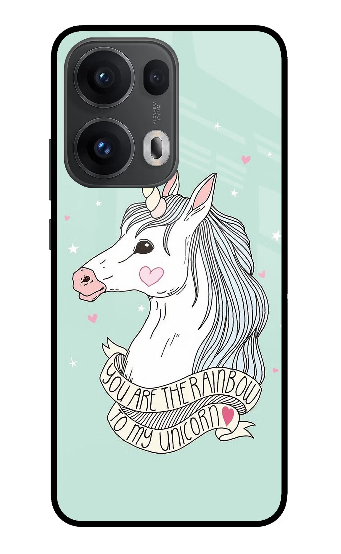 Unicorn Wallpaper Oppo Reno13 Pro 5G Glass Case Back Cover by Casekaro
