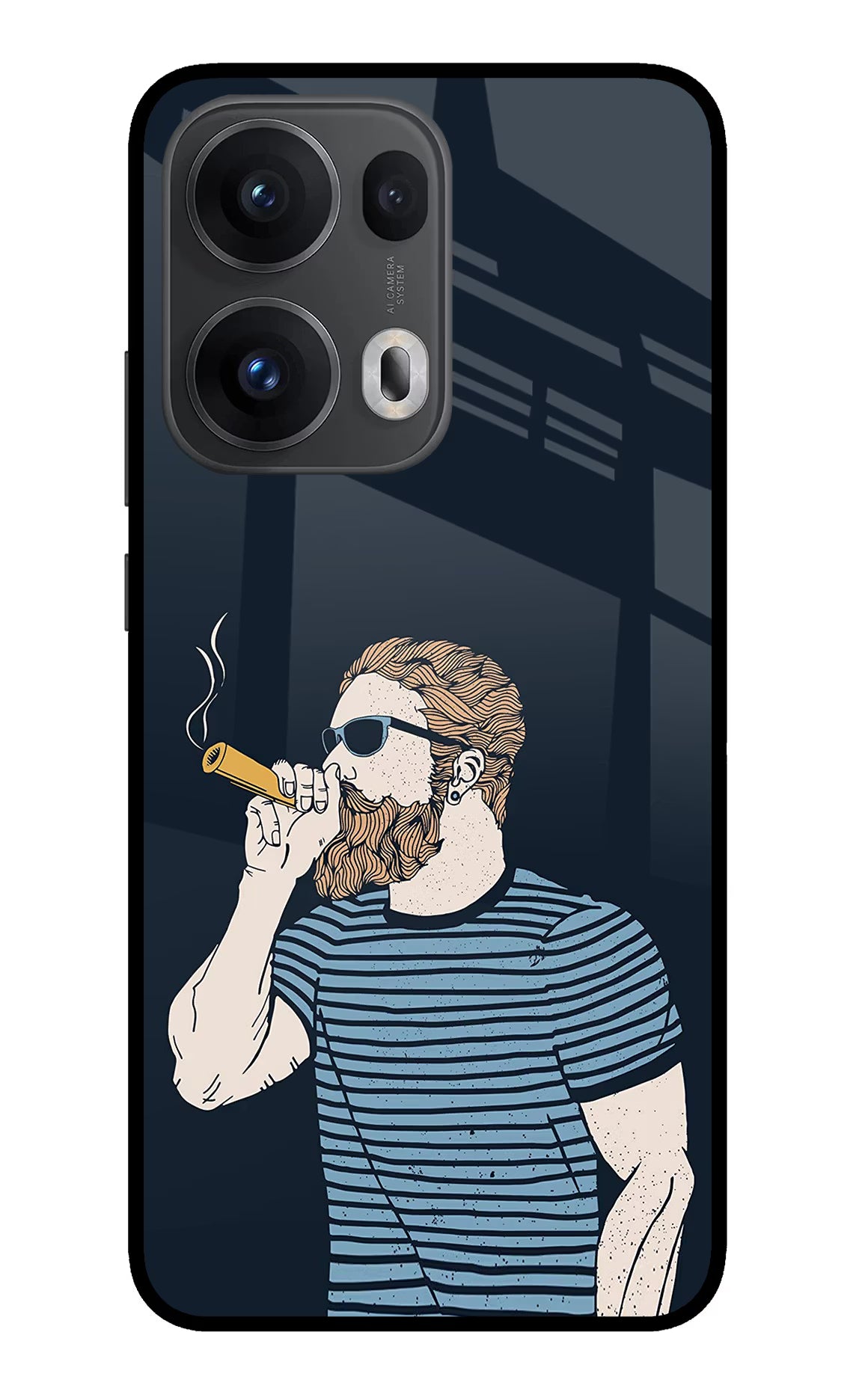 Smoking Oppo Reno13 Pro 5G Glass Case Back Cover by Casekaro