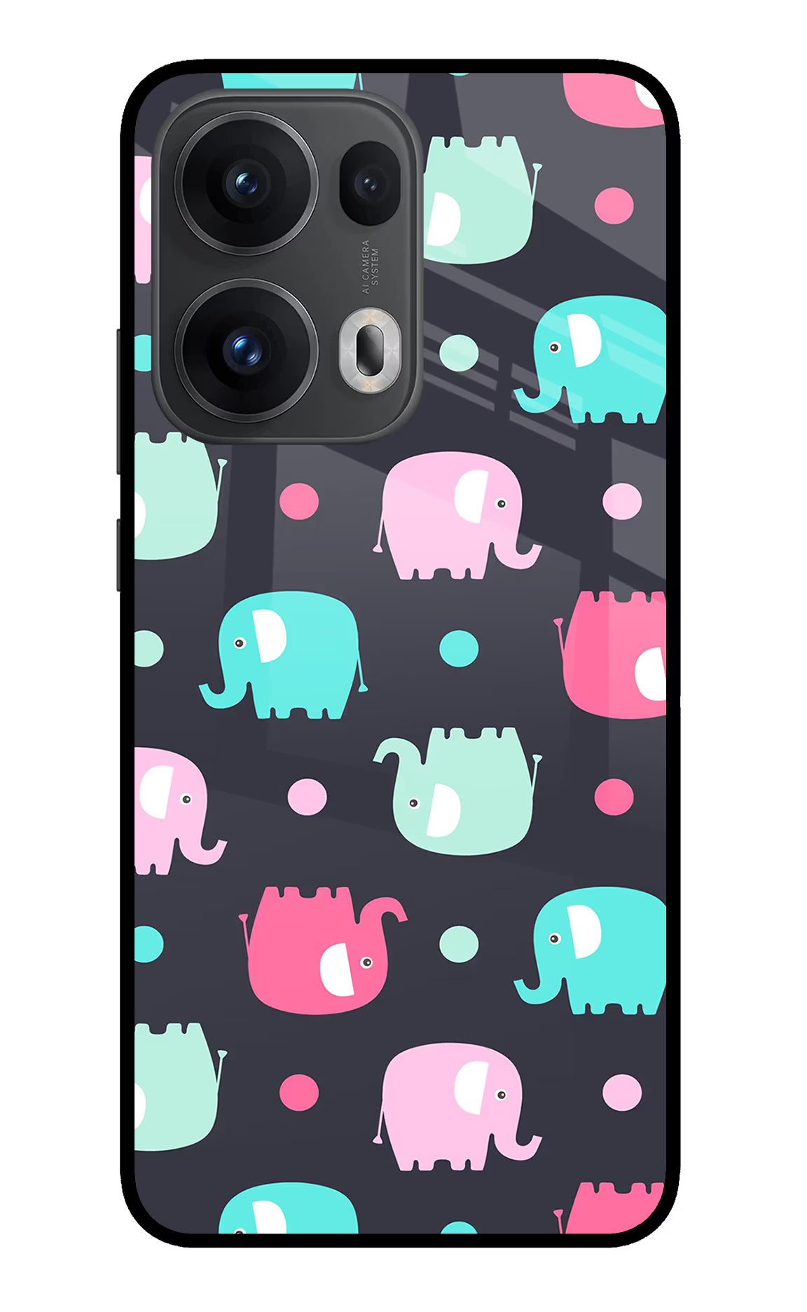 Elephants Oppo Reno13 Pro 5G Glass Case