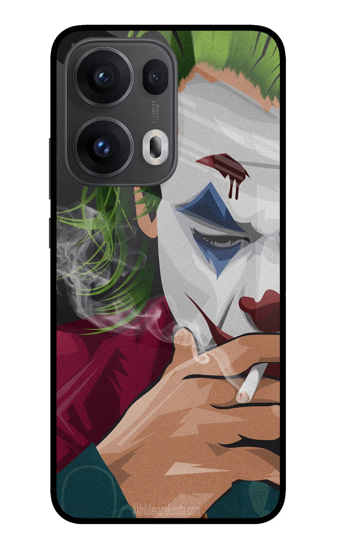 Joker Smoking Oppo Reno13 Pro 5G Glass Case Back Cover by Casekaro