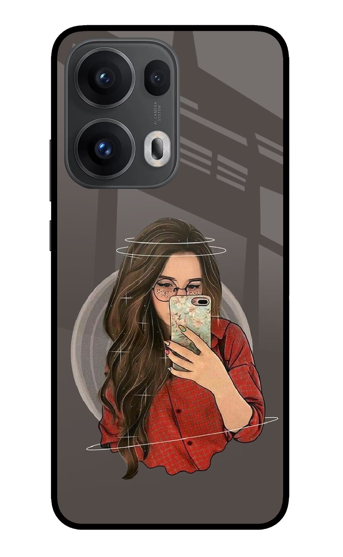 Selfie Queen Oppo Reno13 Pro 5G Glass Case Back Cover by Casekaro