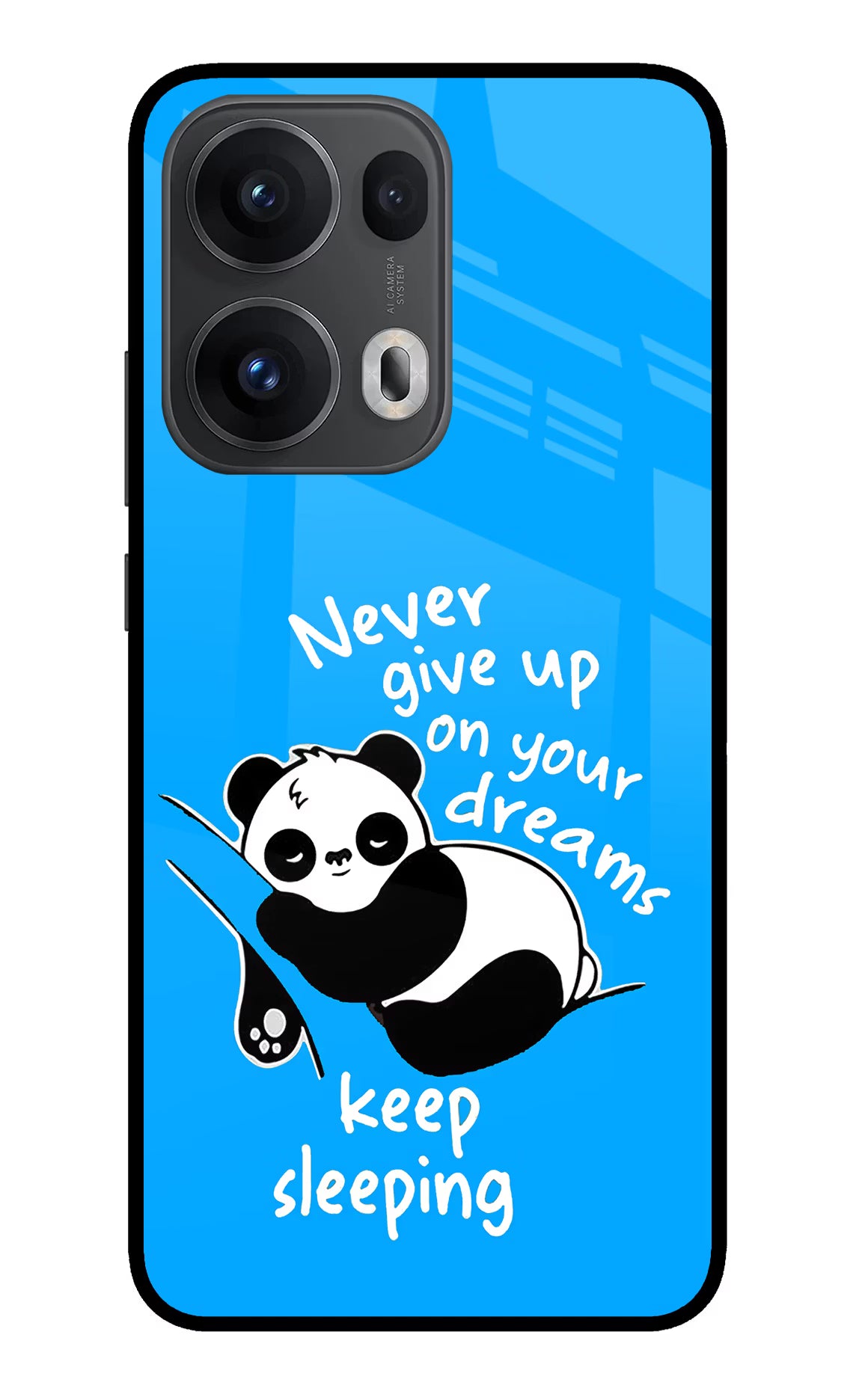 Keep Sleeping Oppo Reno13 Pro 5G Glass Case Back Cover by Casekaro