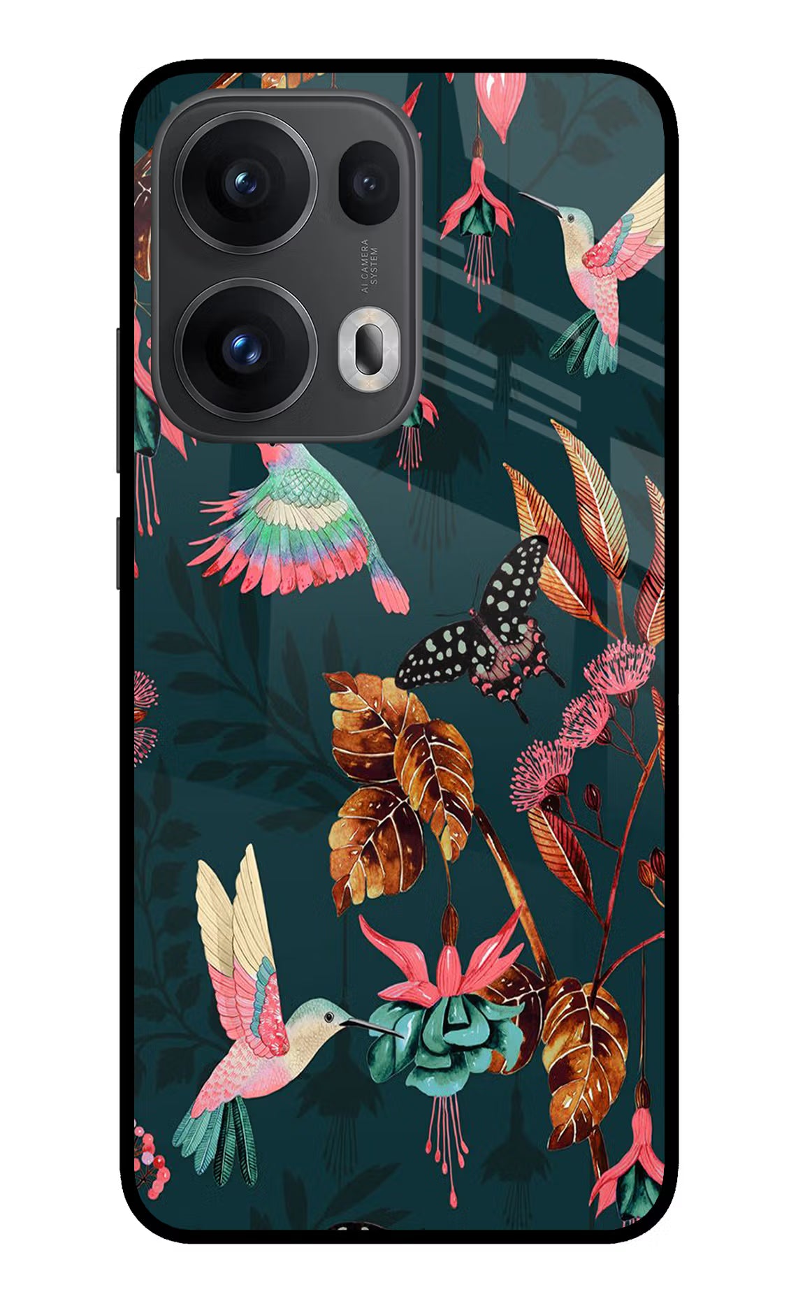 Birds Oppo Reno13 Pro 5G Glass Case Back Cover by Casekaro