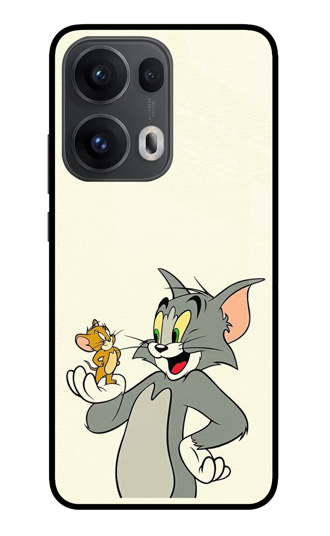 Tom & Jerry Oppo Reno13 Pro 5G Glass Case Back Cover by Casekaro