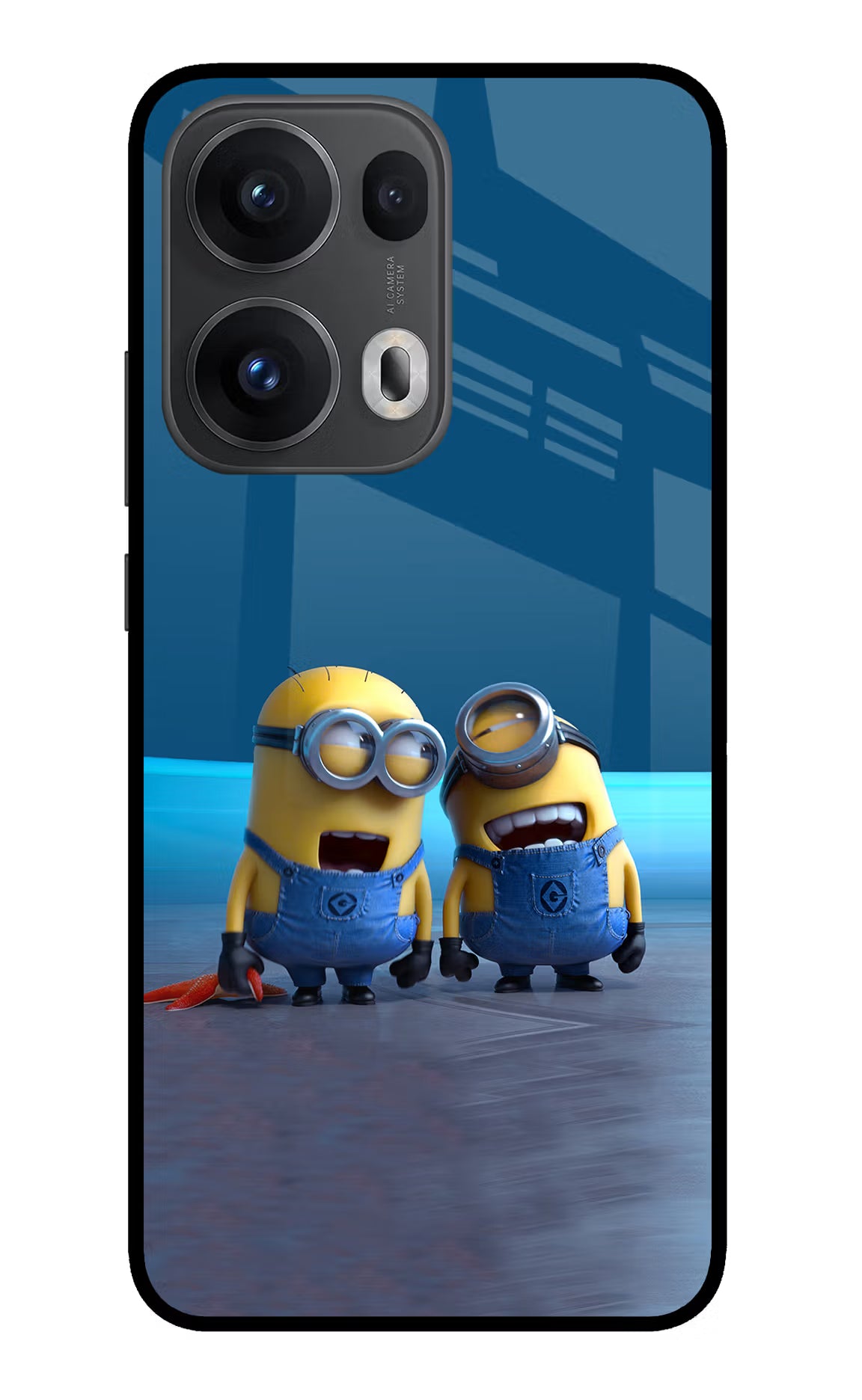 Minion Laughing Oppo Reno13 Pro 5G Glass Case Back Cover by Casekaro