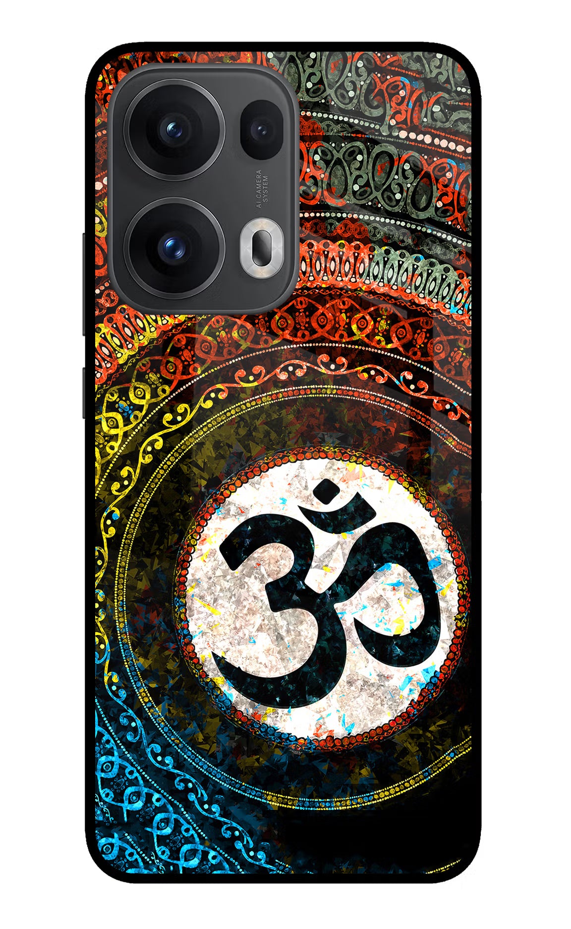 Om Cultural Oppo Reno13 Pro 5G Glass Case Back Cover by Casekaro