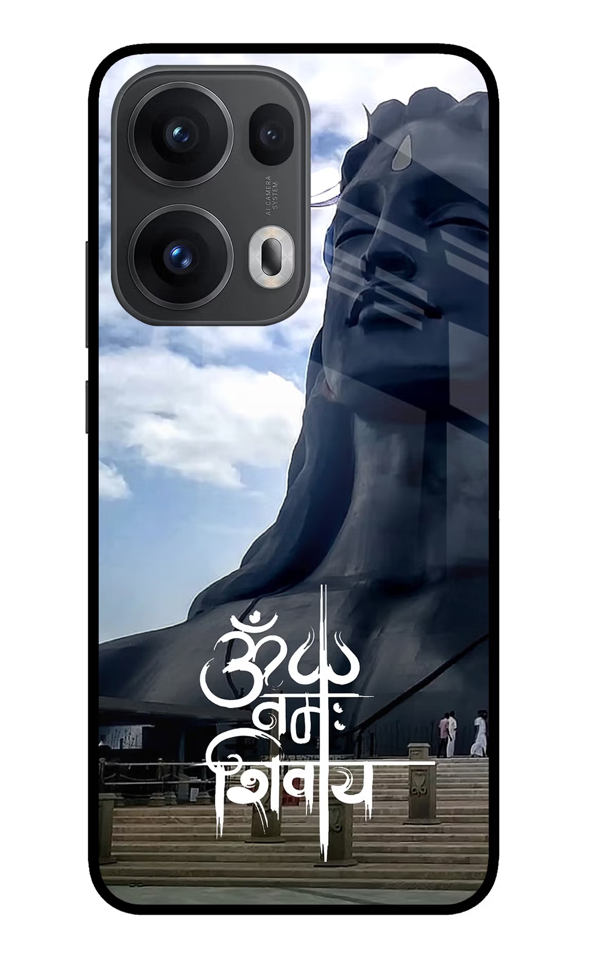 Om Namah Shivay Oppo Reno13 Pro 5G Glass Case Back Cover by Casekaro