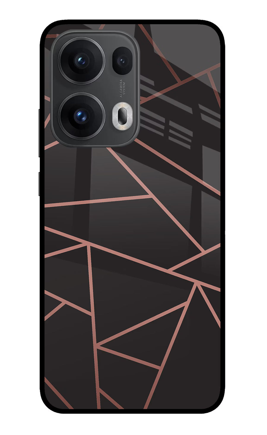 Geometric Pattern Oppo Reno13 Pro 5G Back Cover, Glass case