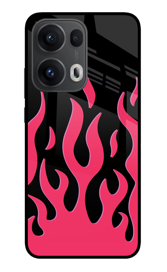 Fire Flames Oppo Reno13 Pro 5G Glass Case