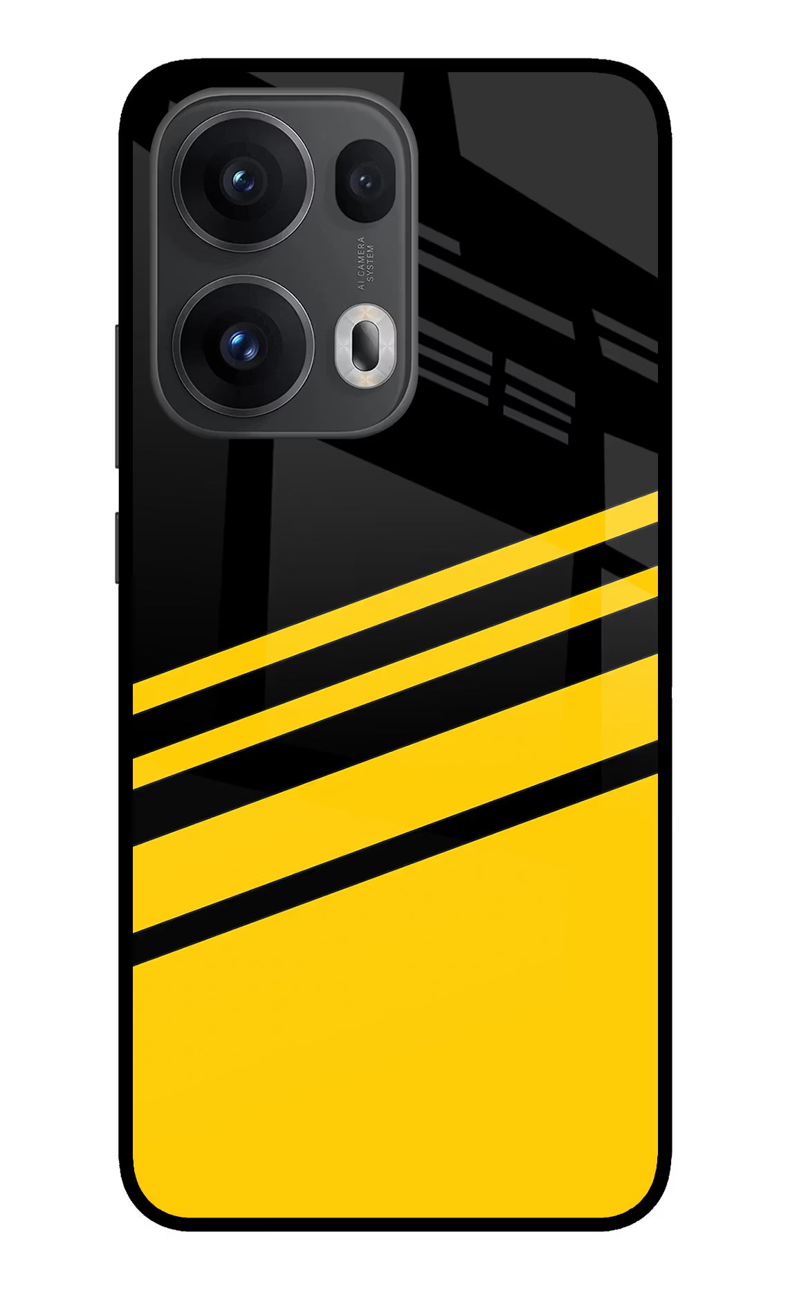 Yellow Shades Oppo Reno13 Pro 5G Glass Case Back Cover by Casekaro