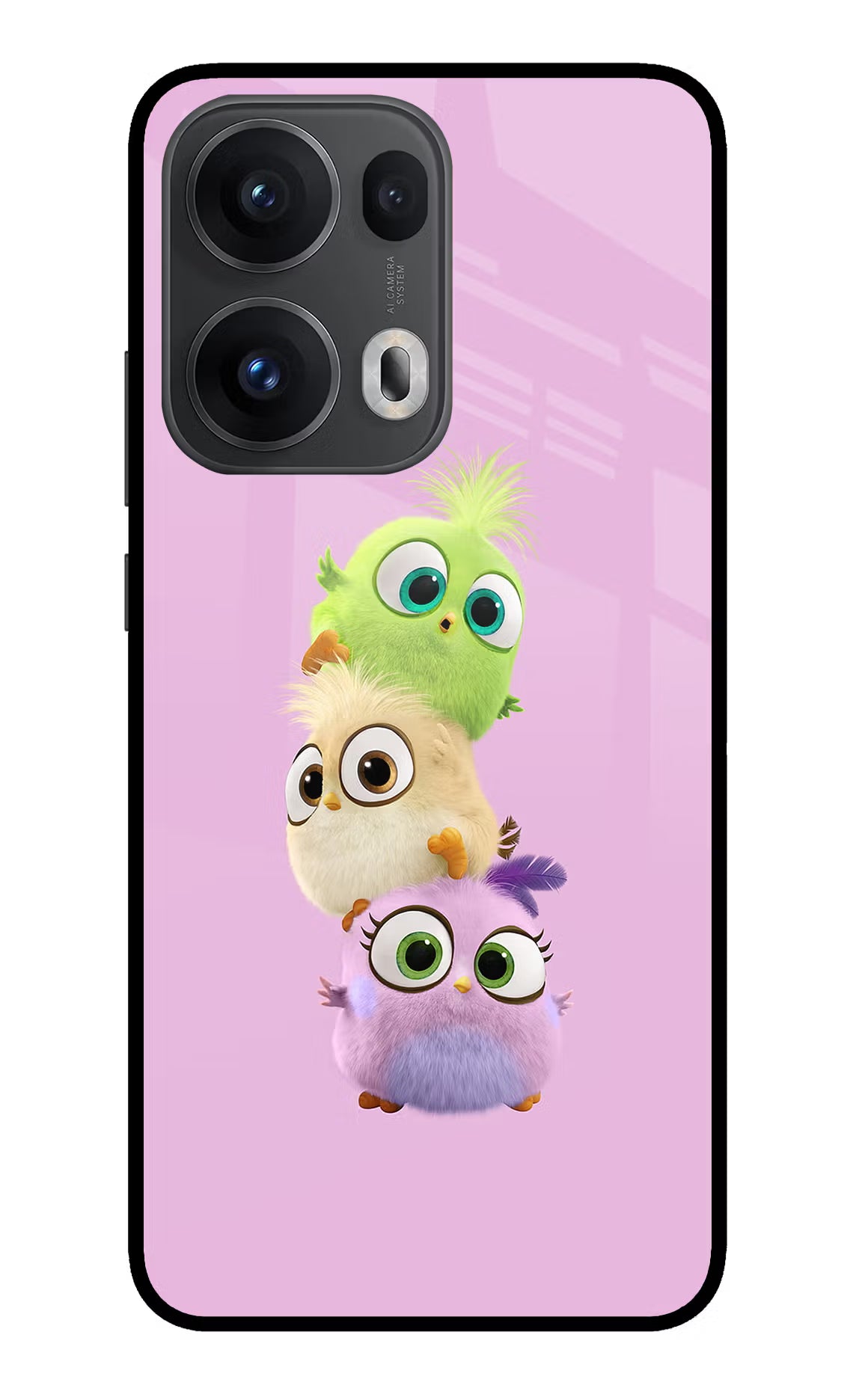 Cute Little Birds Oppo Reno13 Pro 5G Glass Case Back Cover by Casekaro