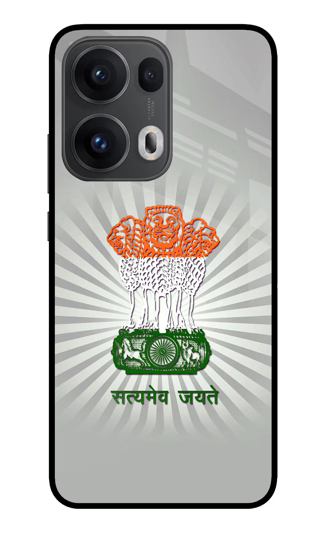 Satyamev Jayate Art Oppo Reno13 Pro 5G Glass Case Back Cover by Casekaro