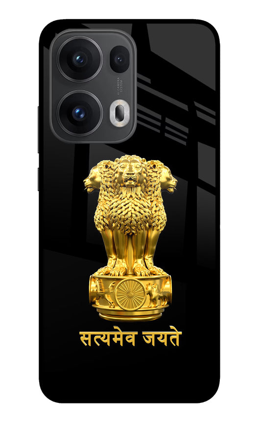 Satyamev Jayate Golden Oppo Reno13 Pro 5G Glass Case