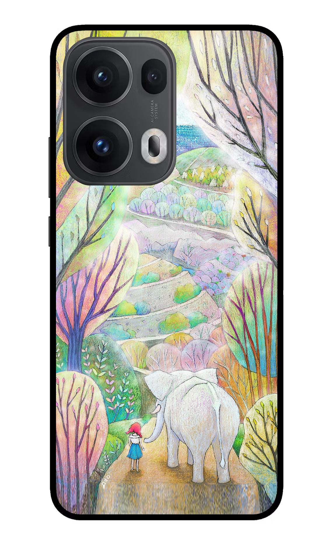 Nature Painting Oppo Reno13 Pro 5G Glass Case Back Cover by Casekaro