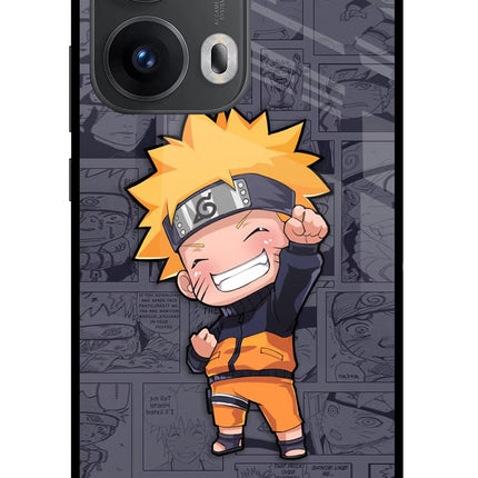 Chota Naruto Oppo Reno13 Pro 5G Glass Case Back Cover by Casekaro