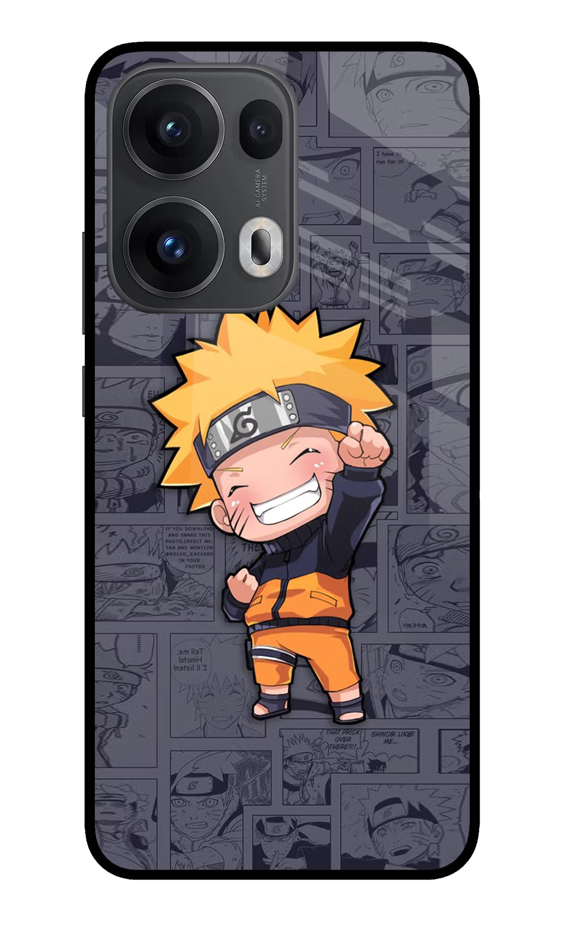 Chota Naruto Oppo Reno13 Pro 5G Glass Case Back Cover by Casekaro