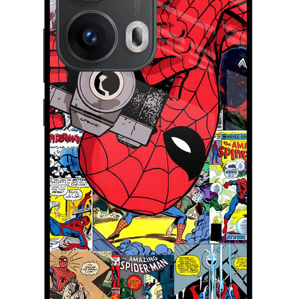 Spider Man Oppo Reno13 Pro 5G Glass Case Back Cover by Casekaro