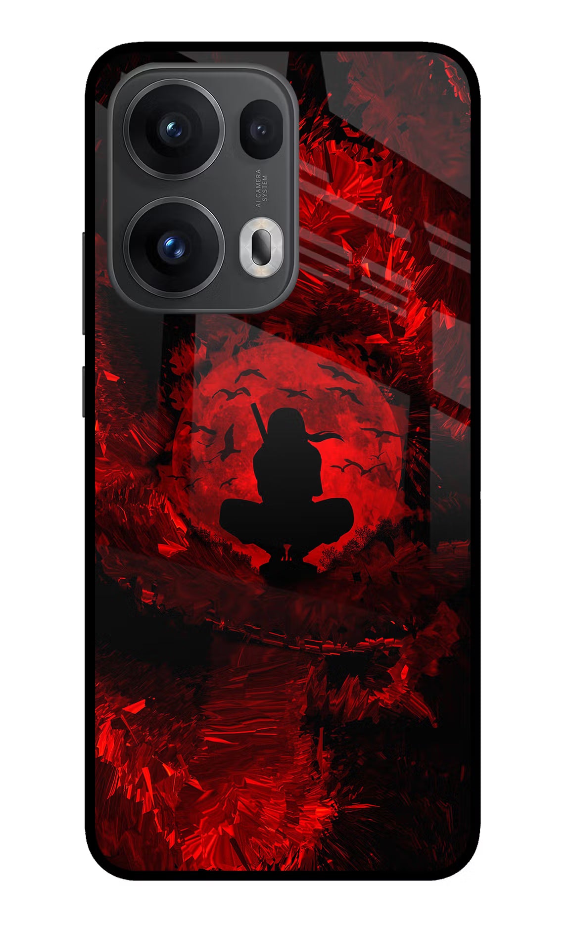 Itachi Uchiha Oppo Reno13 Pro 5G Glass Case Back Cover by Casekaro
