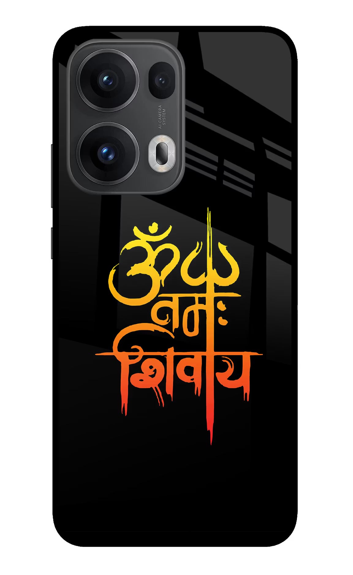 Om Namah Shivay Oppo Reno13 Pro 5G Glass Case Back Cover by Casekaro