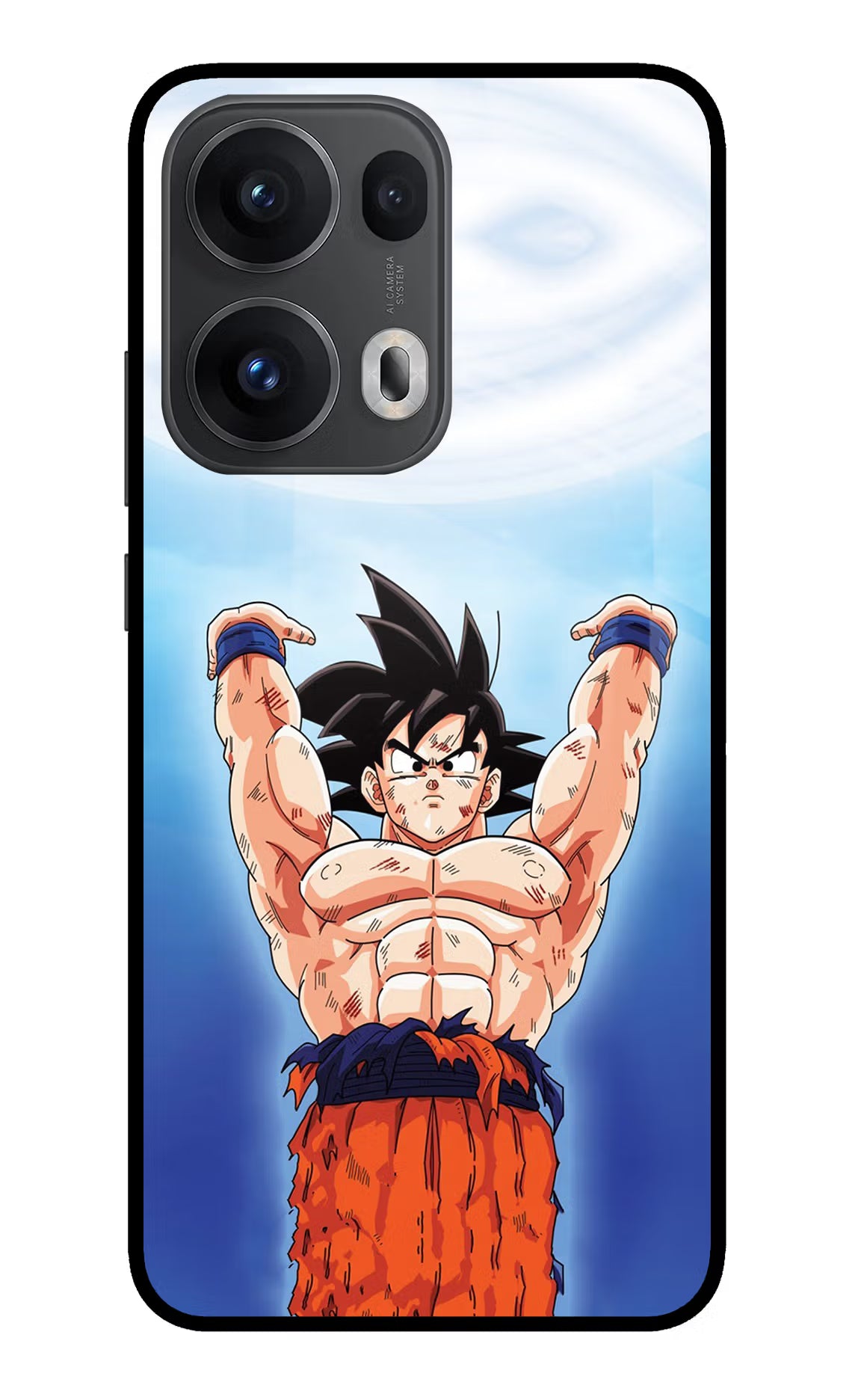 Goku Power Oppo Reno13 Pro 5G Glass Case Back Cover by Casekaro