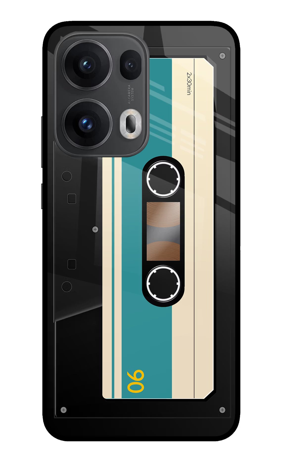 Cassette Oppo Reno13 Pro 5G Glass Case Back Cover by Casekaro