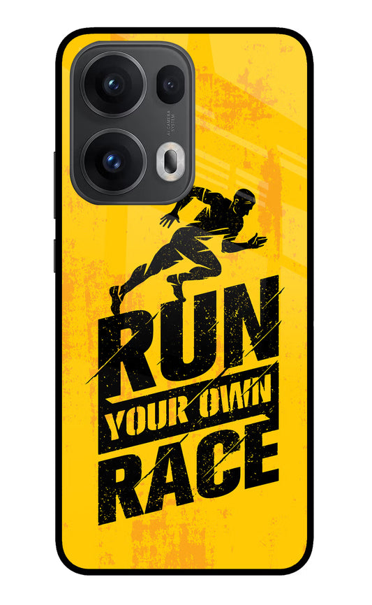 Run Your Own Race Oppo Reno13 Pro 5G Glass Case
