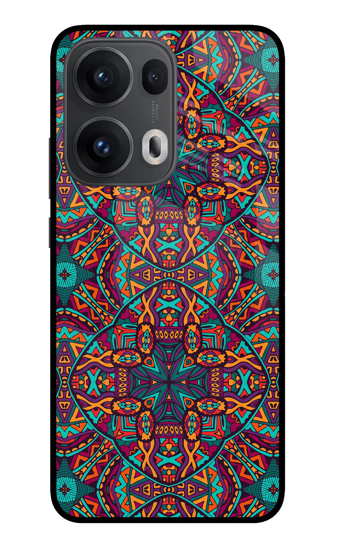 Colour Mandala Oppo Reno13 Pro 5G Glass Case Back Cover by Casekaro