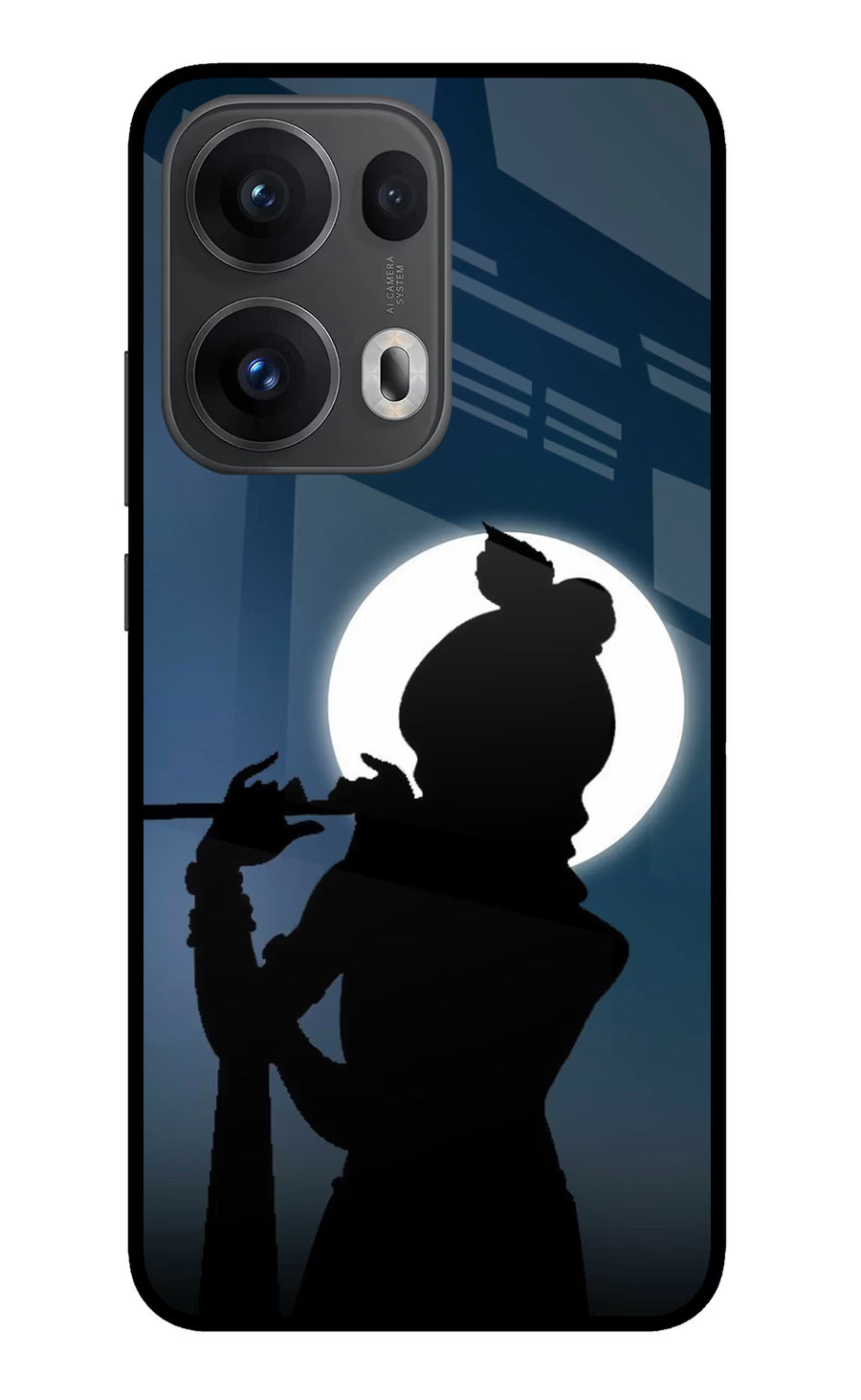 Shri Krishna Silhouette Oppo Reno13 Pro 5G Back Cover, Glass case