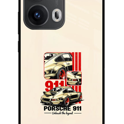 Classic Porsche 911 Oppo Reno13 Pro 5G Glass Case Back Cover by Casekaro