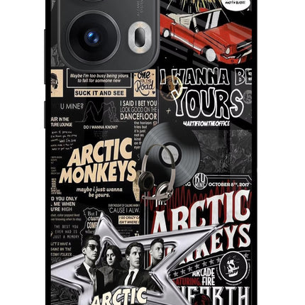 Arctic Monkeys Oppo Reno13 Pro 5G Glass Case Back Cover by Casekaro